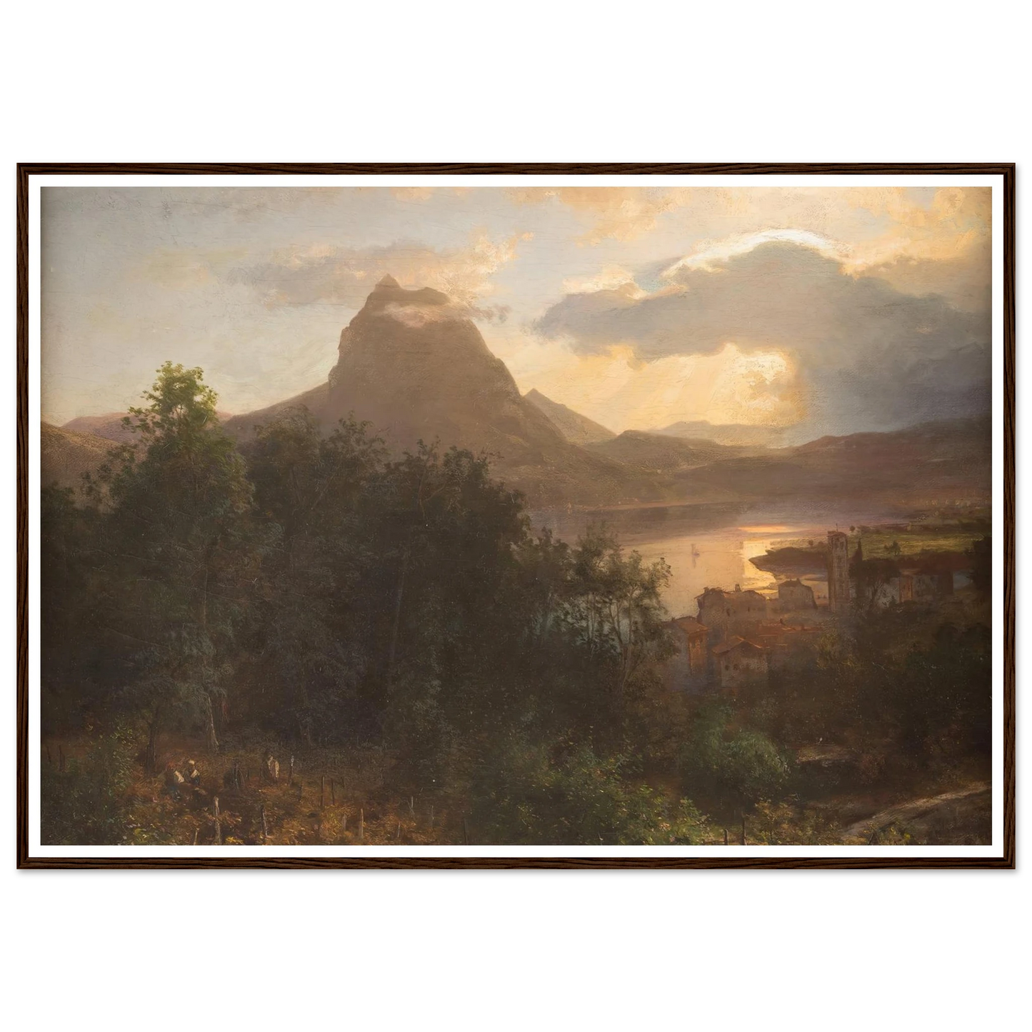 Grape harvest in the evening Art Print | Oswald Achenbach-Quipham Collections