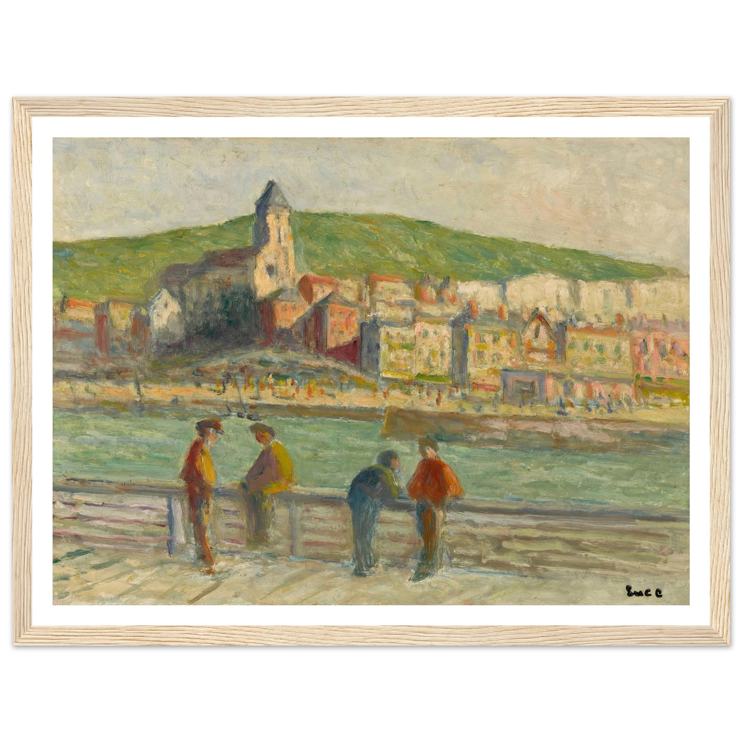 Le treport, sur le quai (circa 1934) Art Print | Maximilien Luce-Quipham Collections