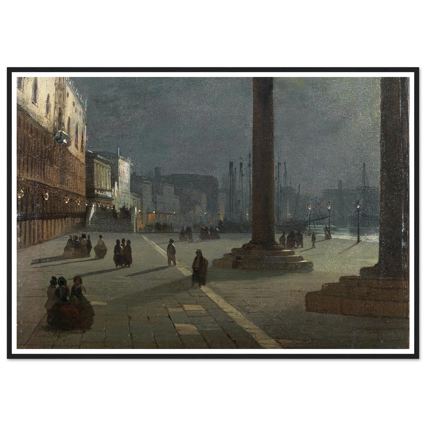 Venezia Molo di San Marco Art Print | Ippolito Caffi-Quipham Collections