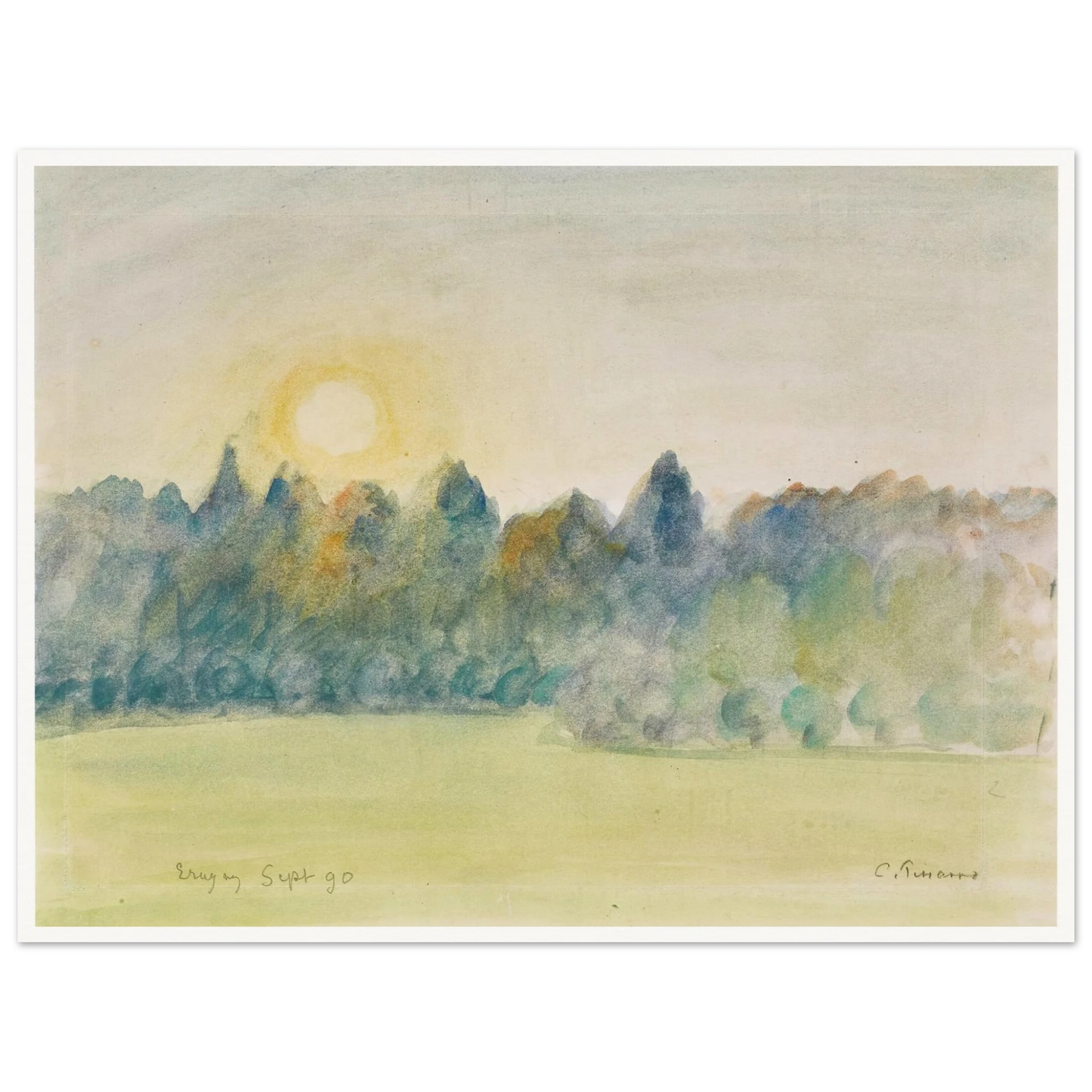 Eragny (1890) Art Print | Camille Pissarro-Quipham Collections