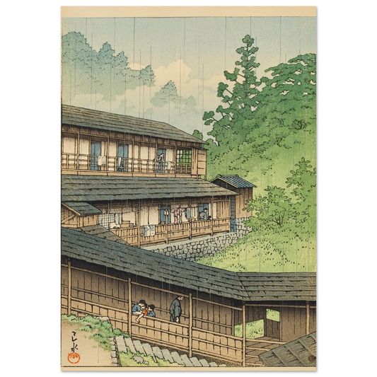 Miyagi ken Sakunami onsen (Sakunami Hot Springs in Miyagi Prefecture) (1941) Art Print | Kawase Hasui-Quipham Collections