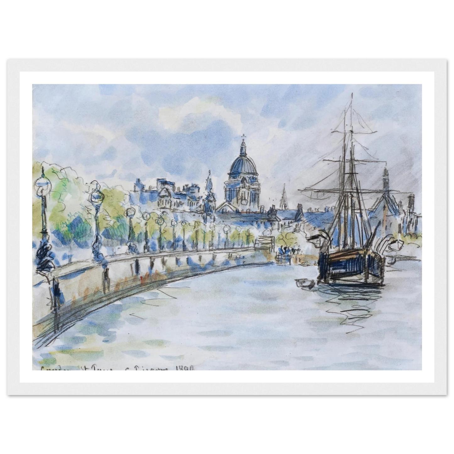 London, St. Paul’s Cathedral (1890) Art Print | Camille Pissarro-Quipham Collections