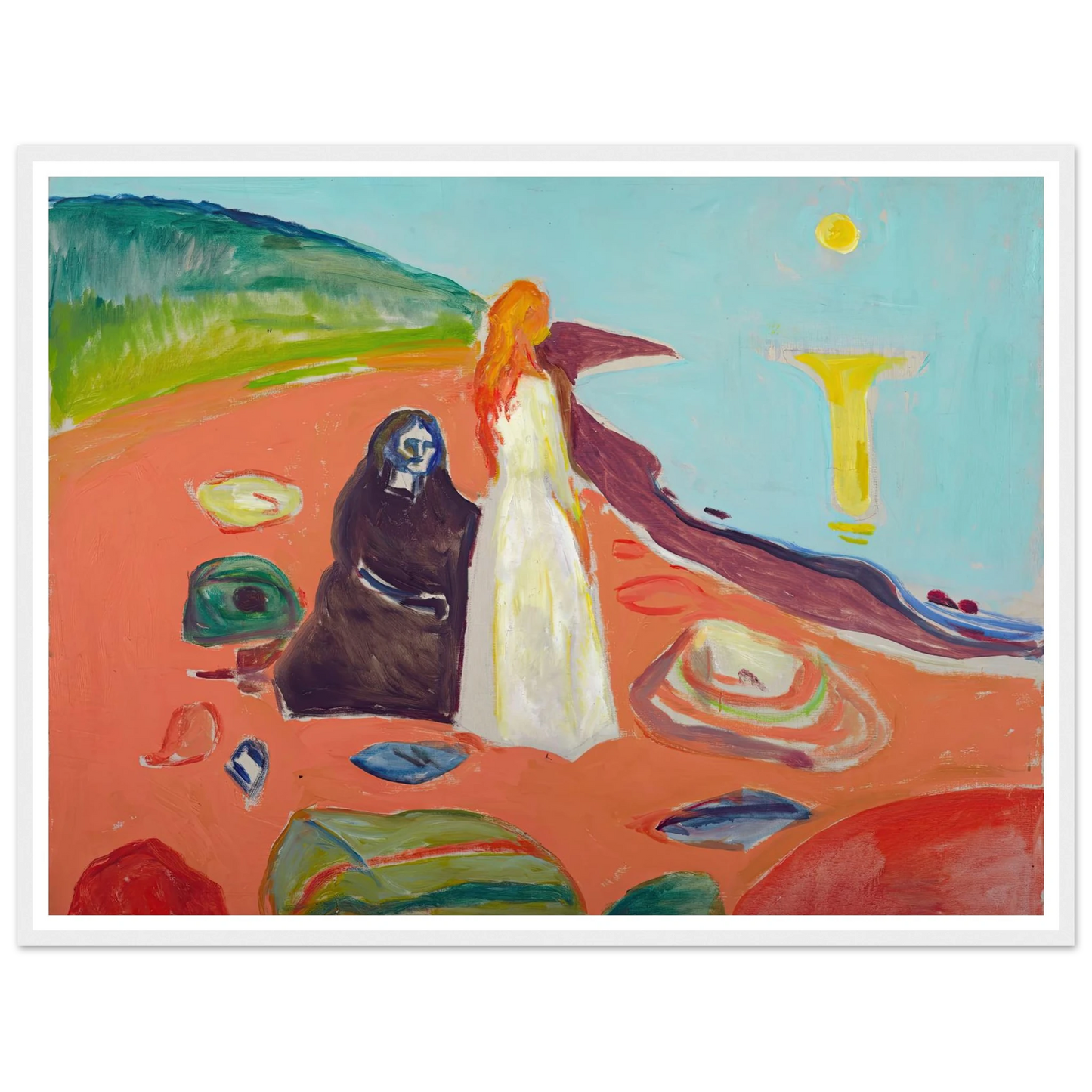 Two Women on the Shore II (1933–35) Art Print | Edvard Munch-Quipham Collections
