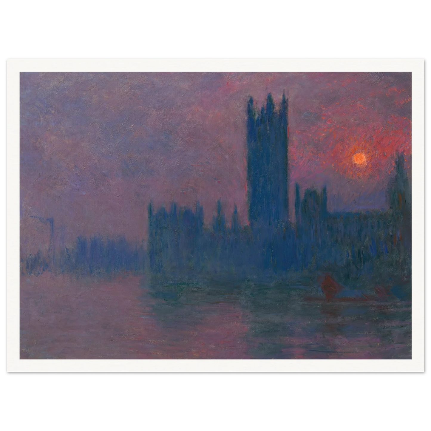 Le Parlement, soleil couchant (1900-1903) Art Print | Claude Monet-Quipham Collections
