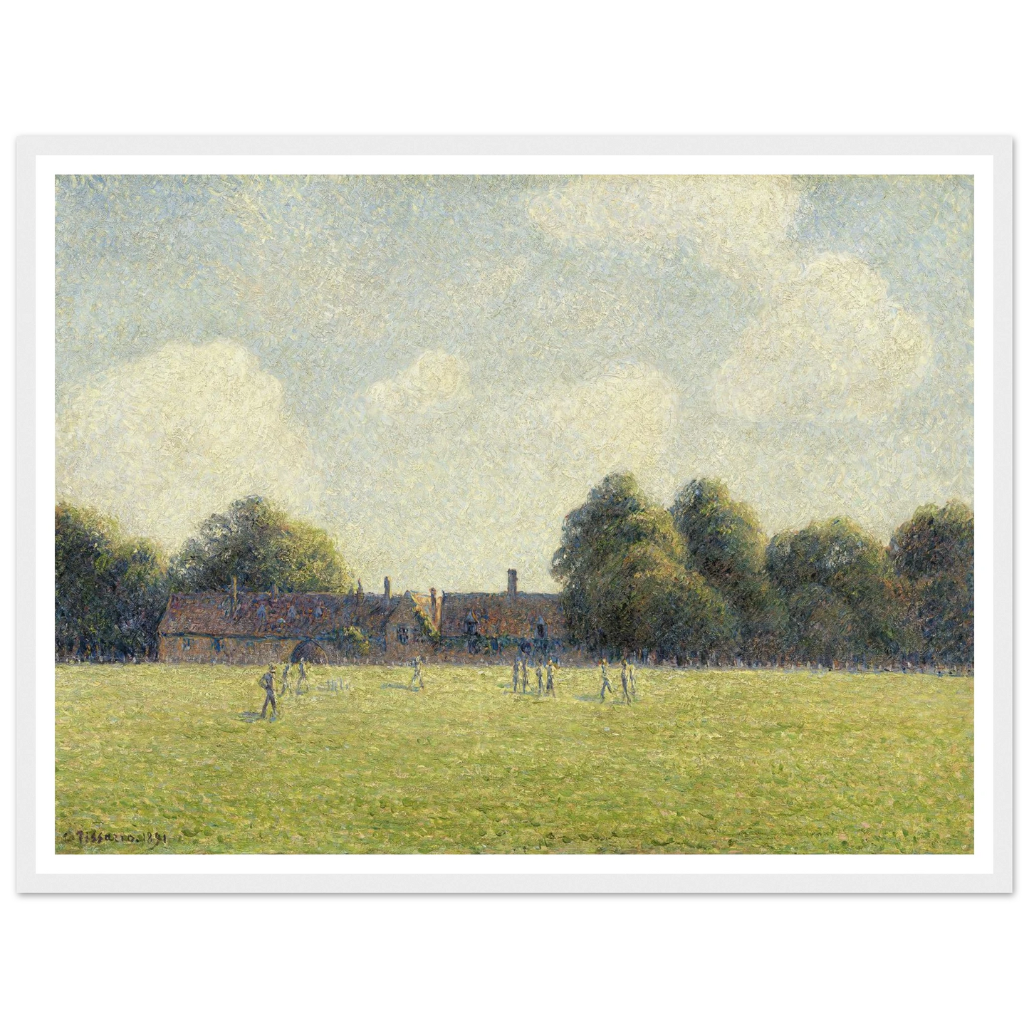 Hampton Court Green (1891) Art Print | Camille Pissarro-Quipham Collections