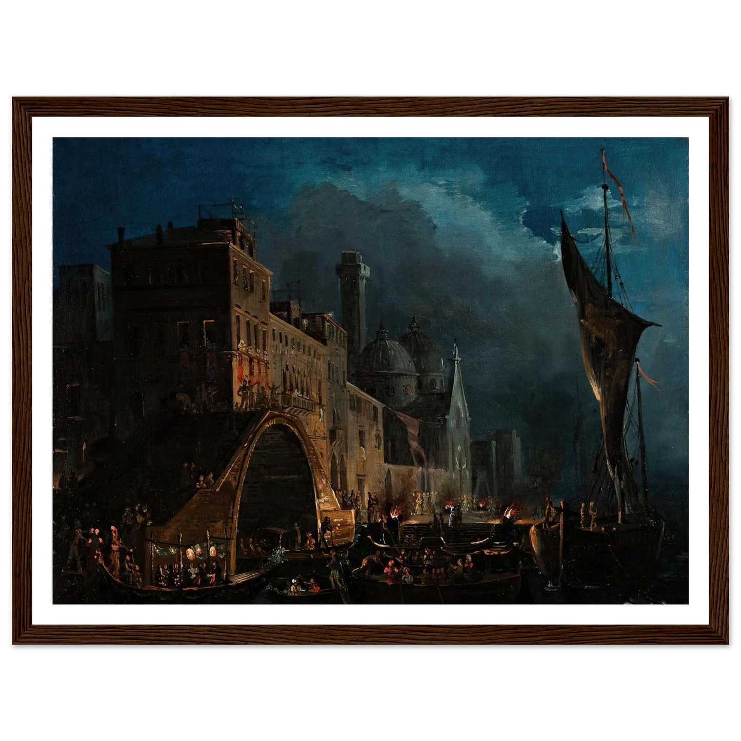A Venetian Gala Night (1824-1838) Art Print | Ippolito Caffi-Quipham Collections