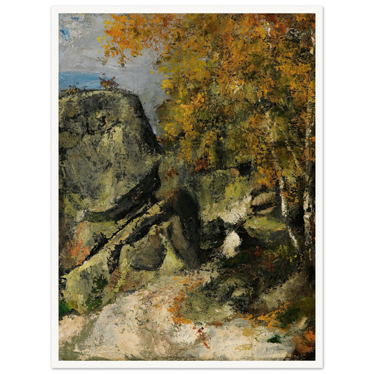 Rochers Dans La Fôret, Fontainebleau (circa 1865-68) Art Print | Paul Cezanne-Quipham Collections