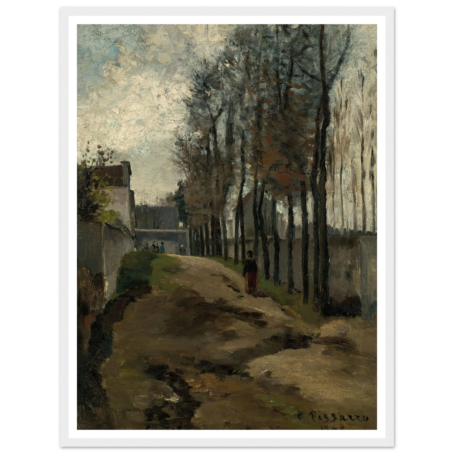 Le Chemin, paysage hivernal (1862) Art Print | Camille Pissarro-Quipham Collections