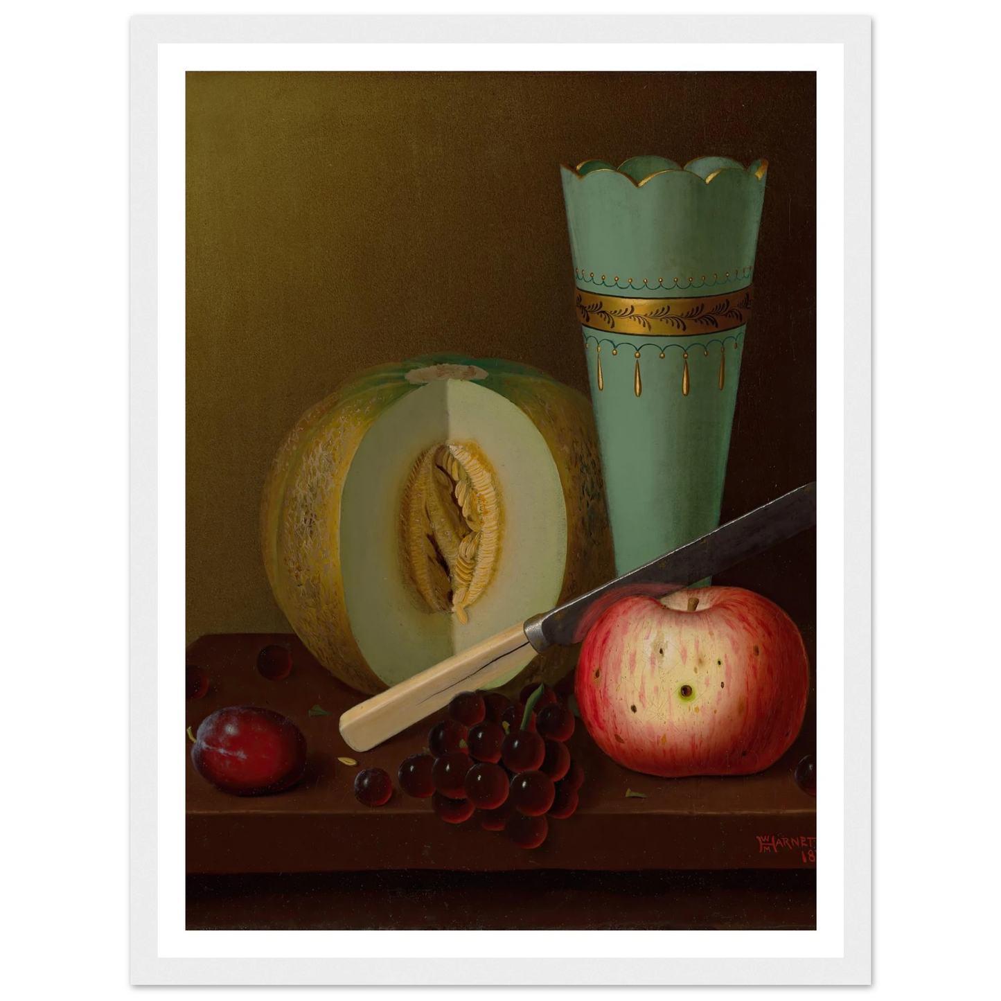 Fruit Pieces (1877) Art Print | William Michael Harnett-Quipham Collections