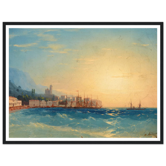 Harbor with Ships (1858) Art Print | Ivan Konstantinovich Aivazovsky-Quipham Collections