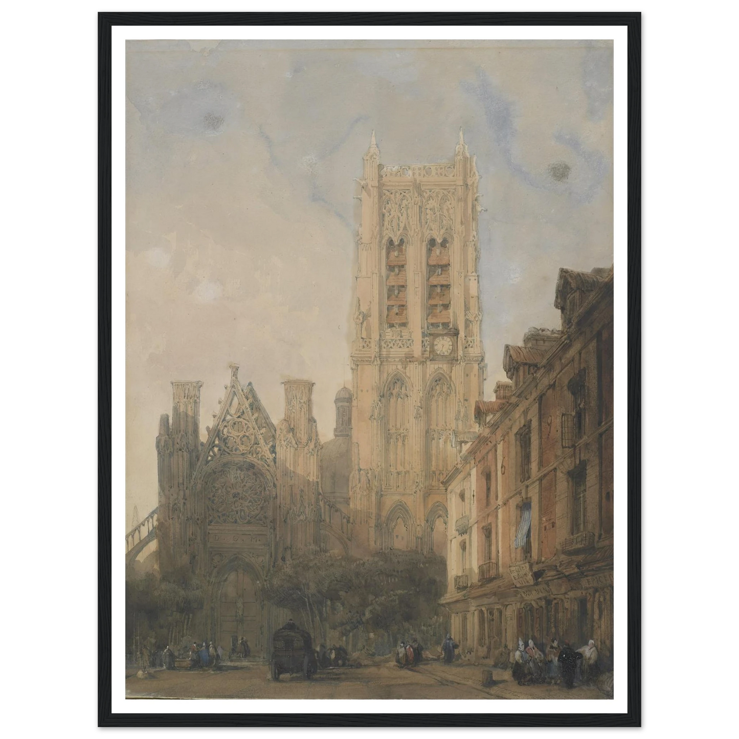 Church of St. Jacques, Dieppe Art Print | David Roberts-Quipham Collections
