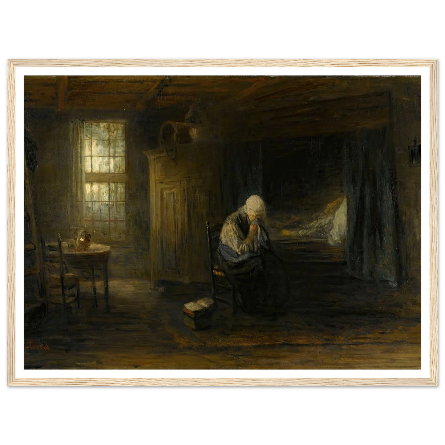 ‘Alone in the World’ (1878) Art Print | Jozef Israels-Quipham Collections