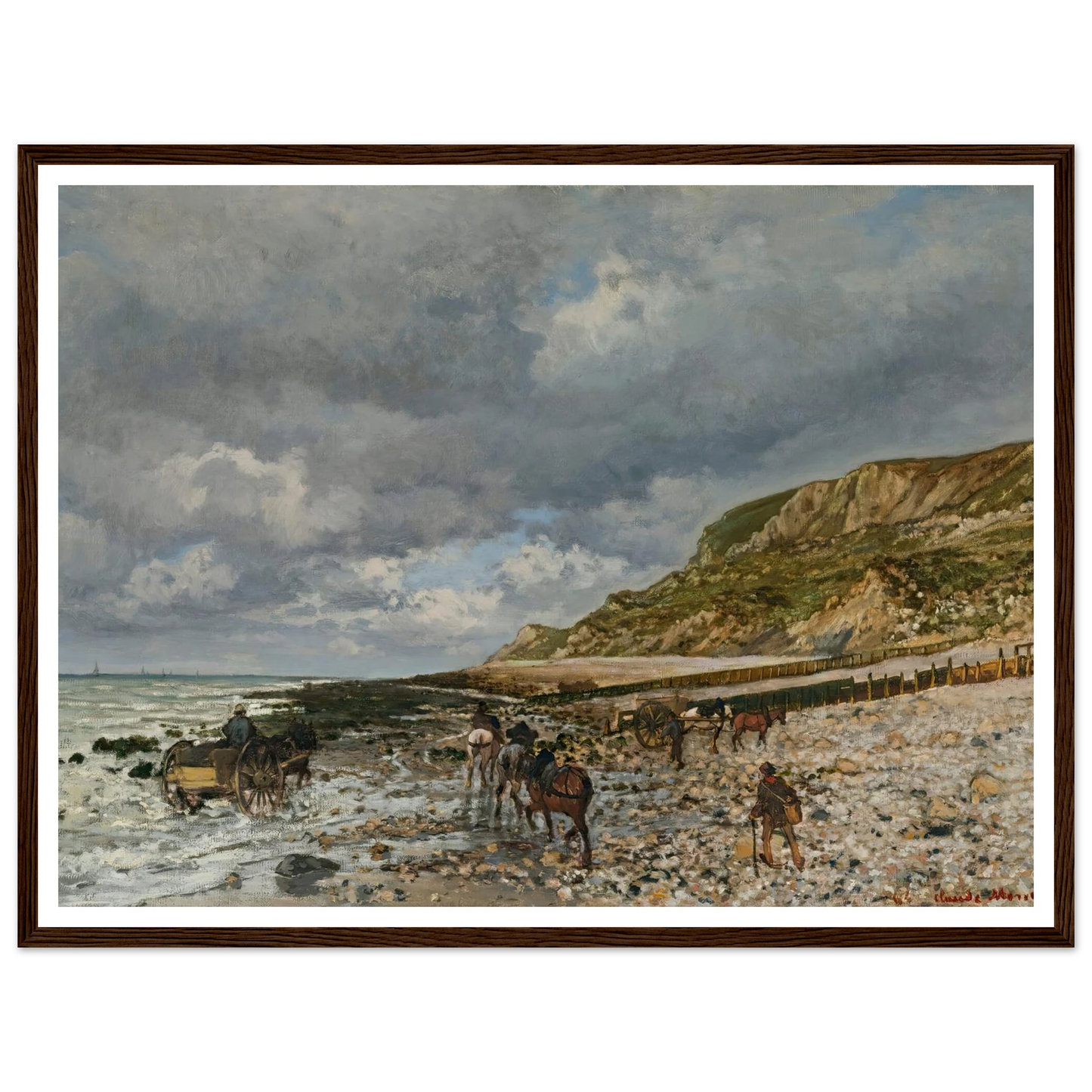 Chevaux À La Pointe De La Hève (1864) Art Print | Claude Monet-Quipham Collections
