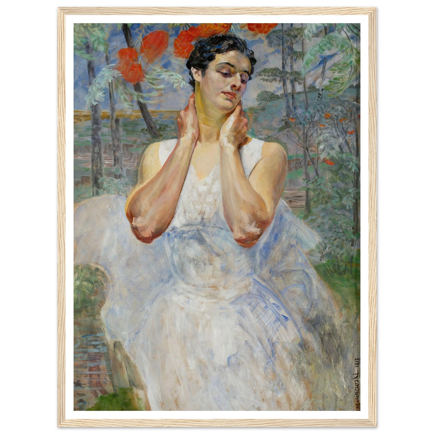 Portrait of a woman with rowanberry (1917) Art Print | Jacek Malczewski-Quipham Collections
