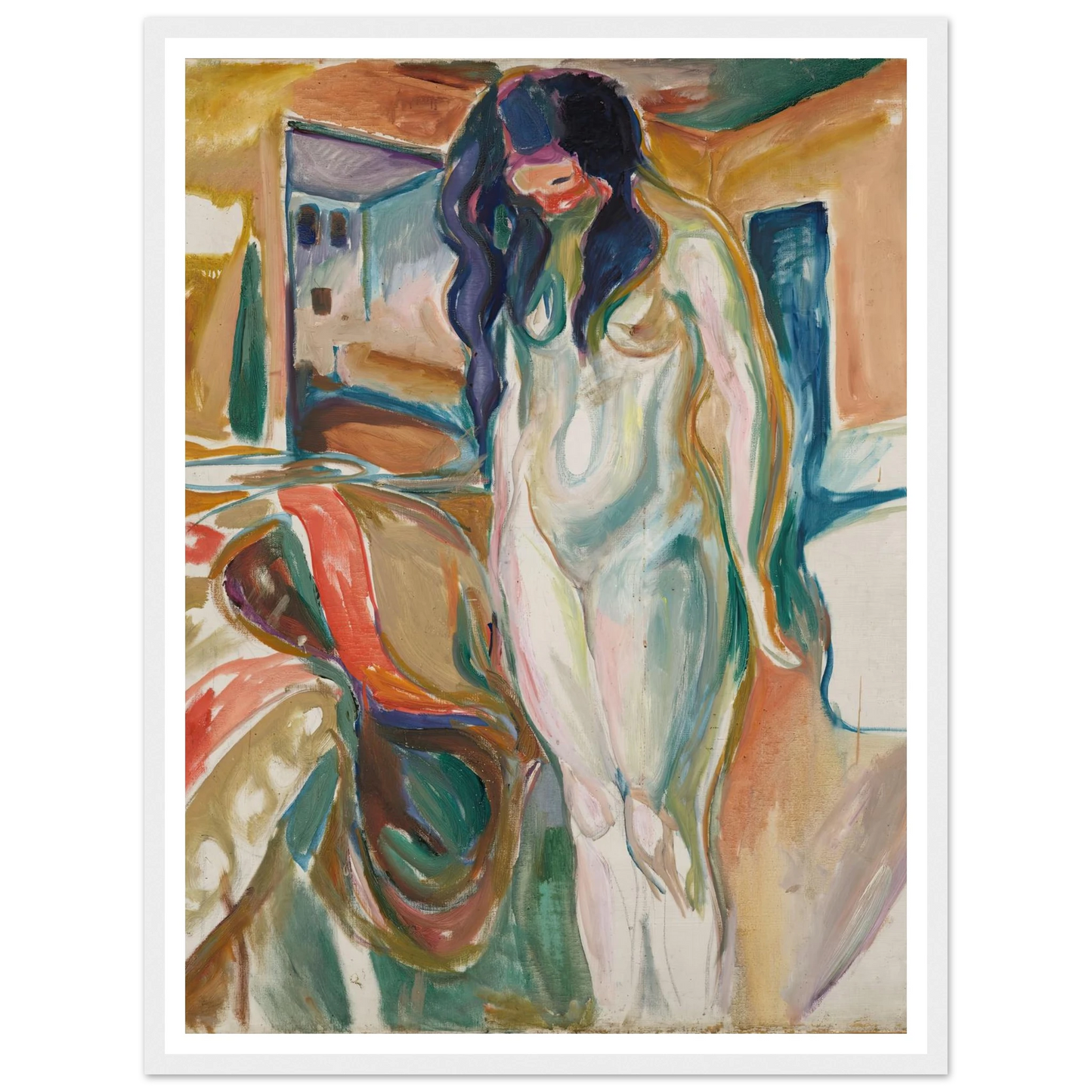 Model by the Wicker Chair (1919–21) Art Print | Edvard Munch-Quipham Collections