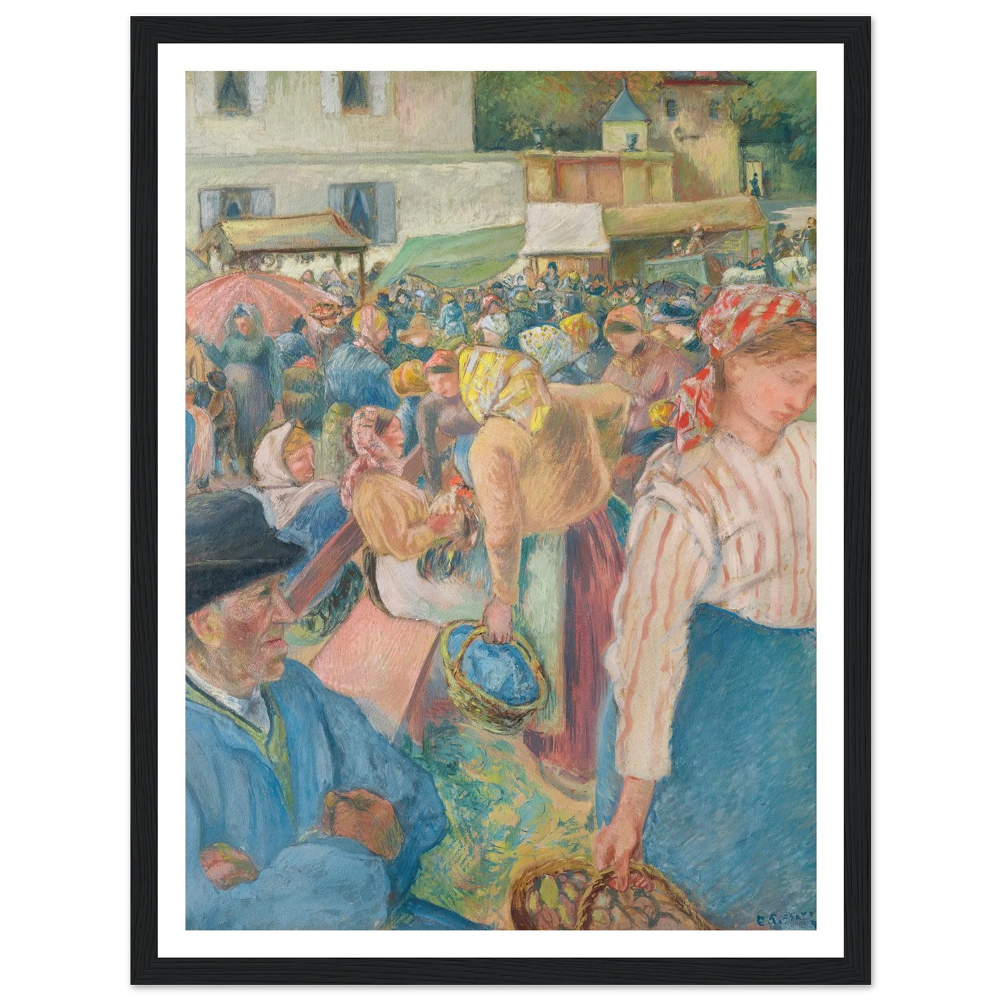 Marché à la volaille, Pontoise (1882) Art Print | Camille Pissarro-Quipham Collections