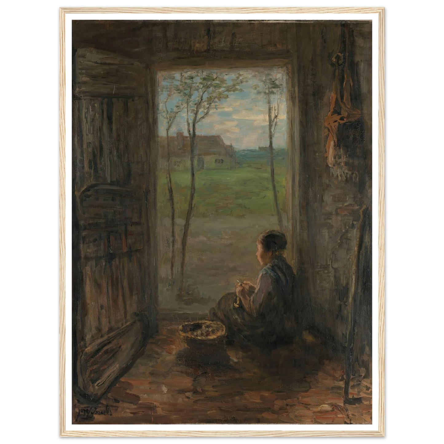 A Laren Scene (1905) Art Print | Jozef Israels-Quipham Collections