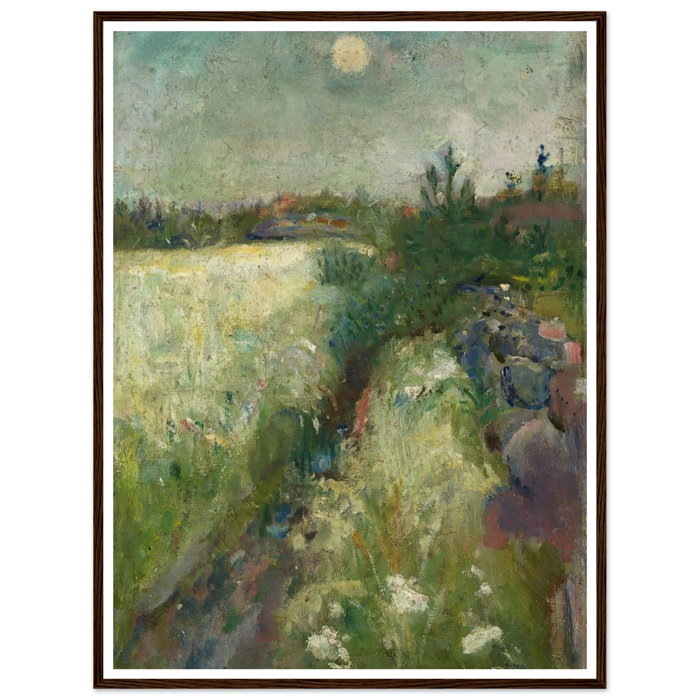 Flowery Meadow at Veierland (1887) Art Print | Edvard Munch-Quipham Collections