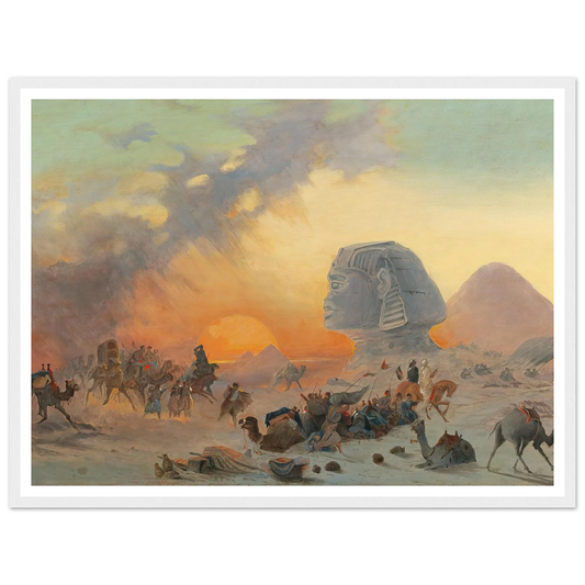 A Caravan In The Desert In A Simoom Art Print | Ippolito Caffi-Quipham Collections
