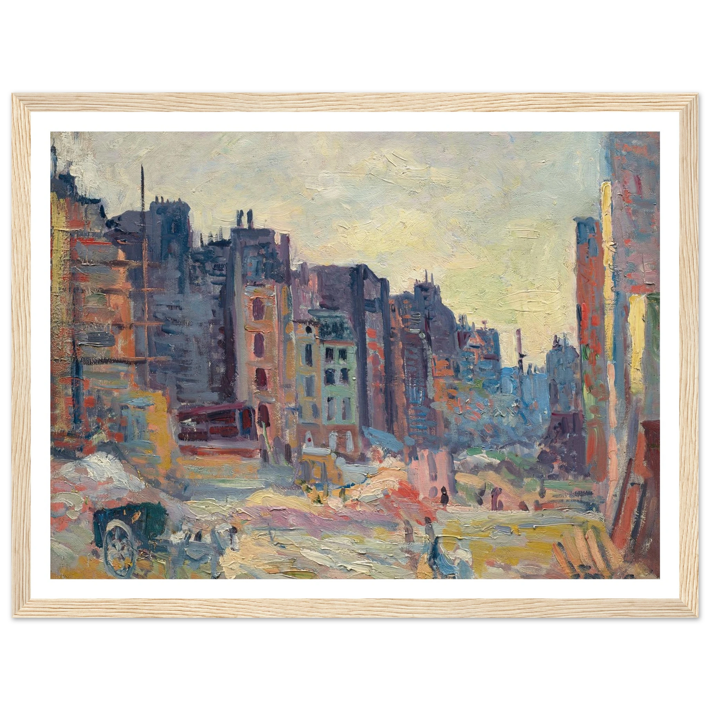 Paris, Le percement de la rue Réaumur (1907-08) Art Print | Maximilien Luce-Quipham Collections