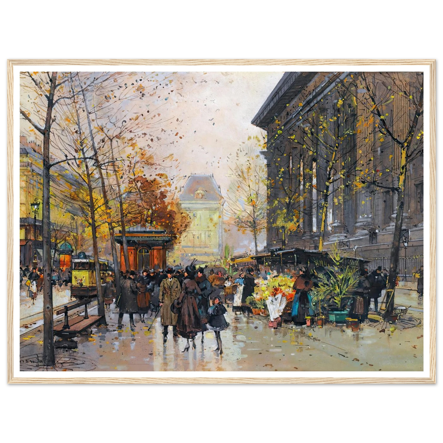 Le Marché Aux Fleurs, La Madeleine Art Print | Eugene Galien Laloue-Quipham Collections