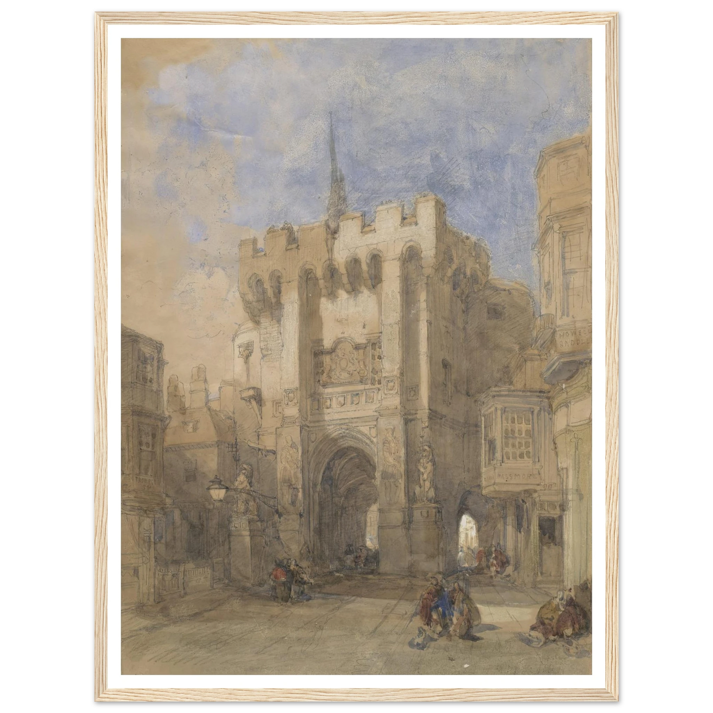 Bargate, Southampton (1828) Art Print | David Roberts-Quipham Collections
