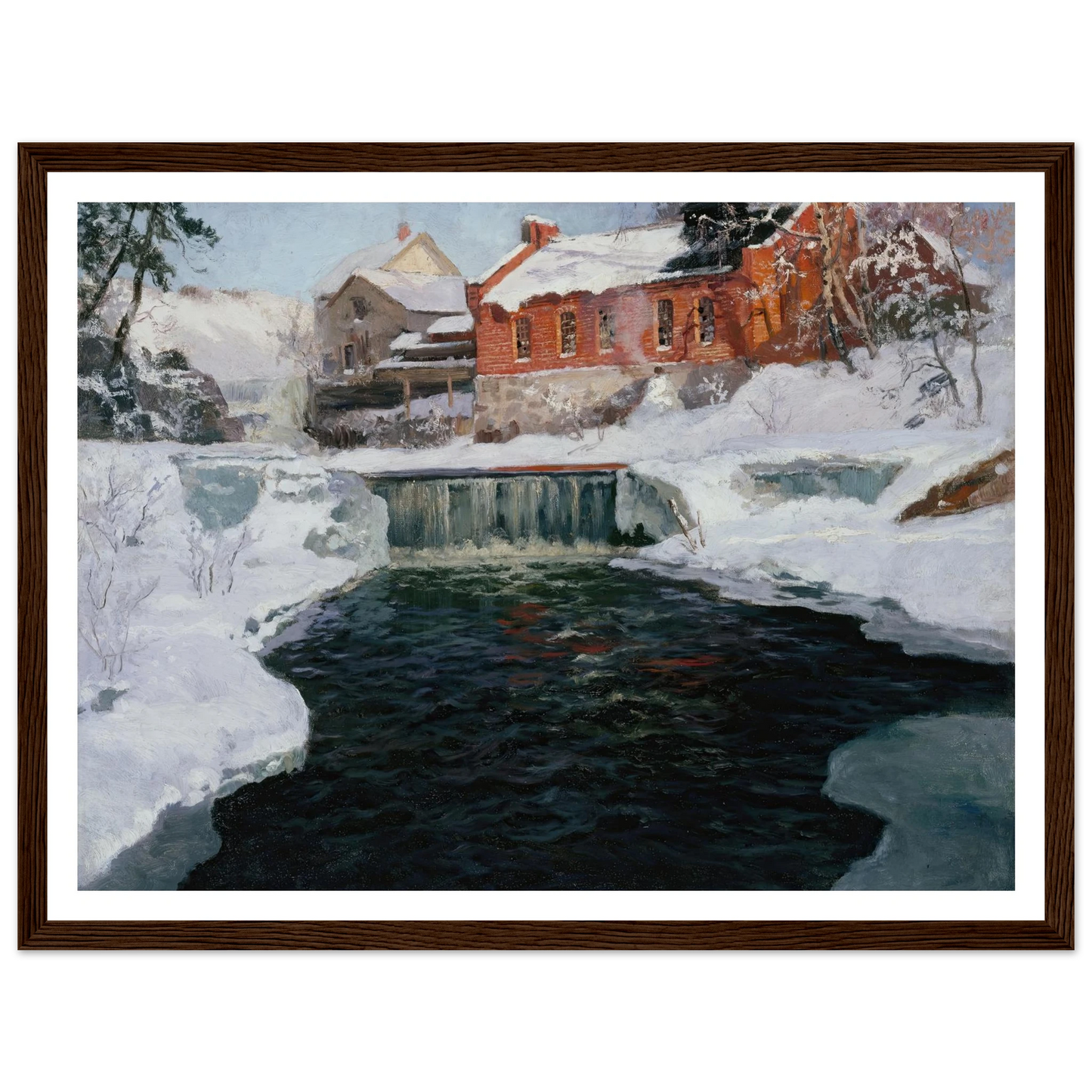 La nouvelle fabrique à Lillehammer (1905 - 1906) Art Print | Frits Thaulow-Quipham Collections