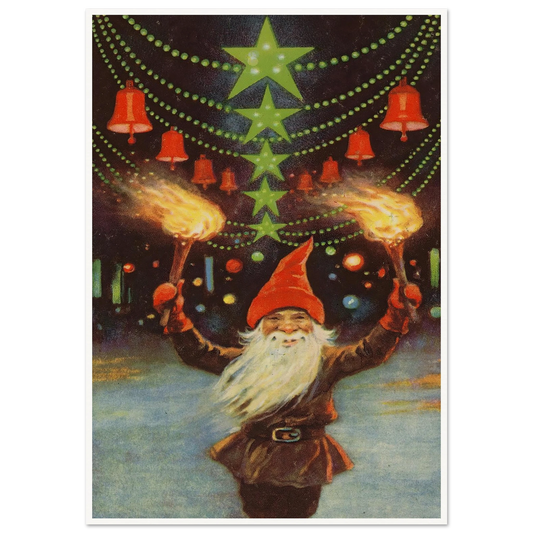 Celestial Fire Wreath Dance - Framed Poster - 30x40 cm / 12x16″ - Black frame