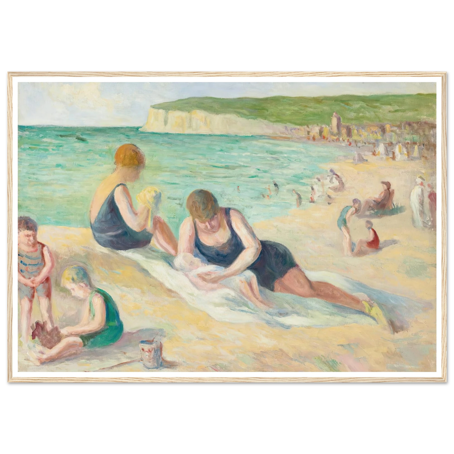 La Plage De Mers-Les-Bains (1934) Art Print | Maximilien Luce-Quipham Collections
