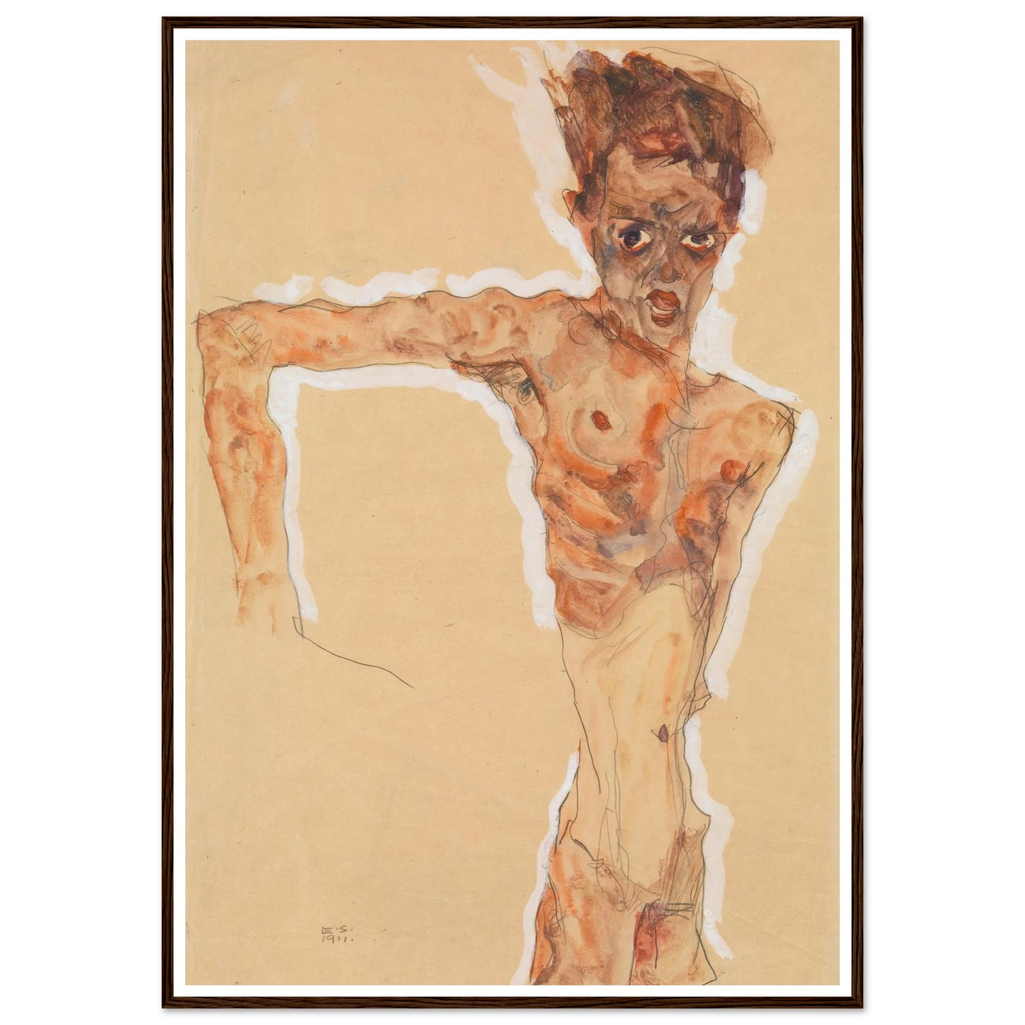 Self-Portrait (1911) Art Print | Egon Schiele-Quipham Collections