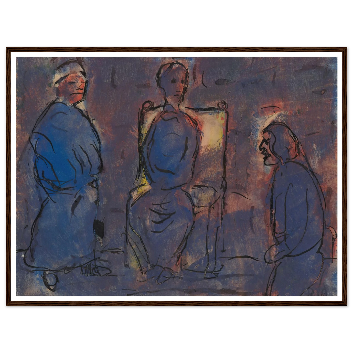 Conversation (1919) Art Print | Christian Rohlfs-Quipham Collections