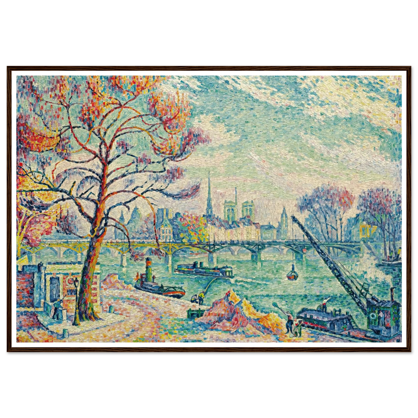 Pont Des Arts (Paris) (1925) Art Print | Paul Signac-Quipham Collections