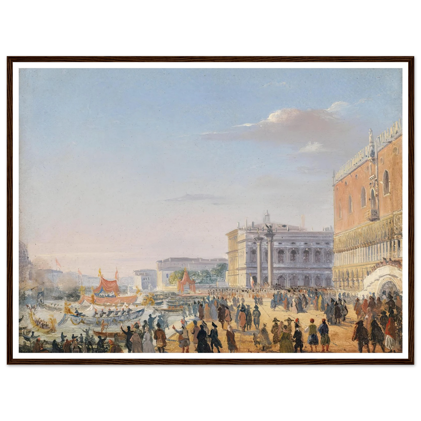 Ankunft Franz Joseph und Elisabeth in Venedig Art Print | Ippolito Caffi-Quipham Collections