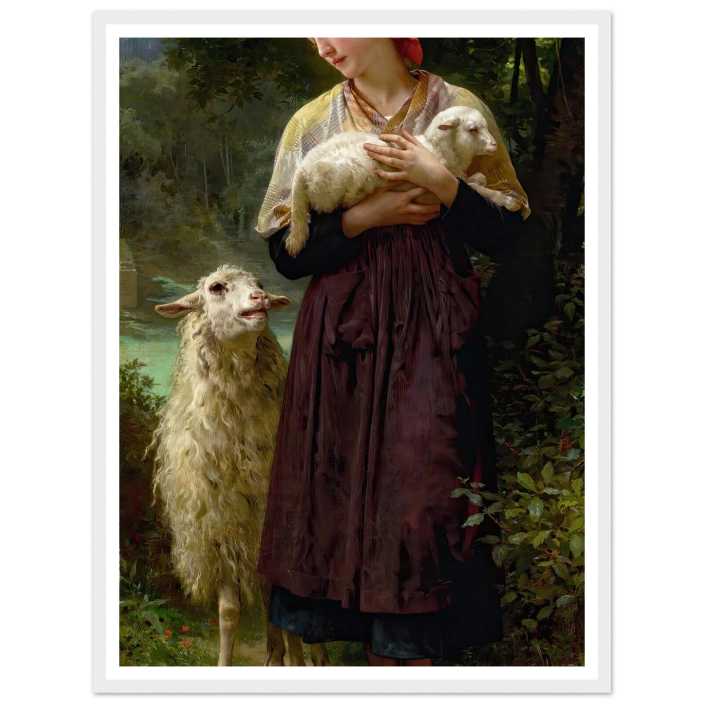 L’agneau Nouveau-Né (The Newborn Lamb) (1873) Art Print | William Bouguereau-Quipham Collections