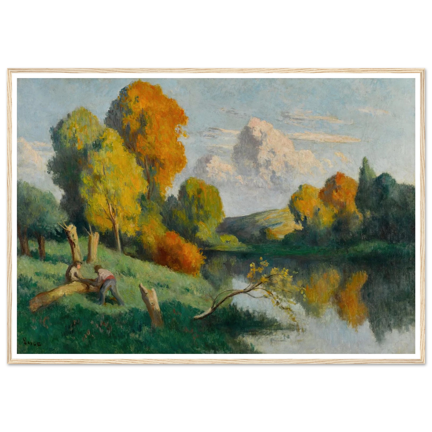 Les scieurs, paysage de La Cure Art Print | Maximilien Luce-Quipham Collections