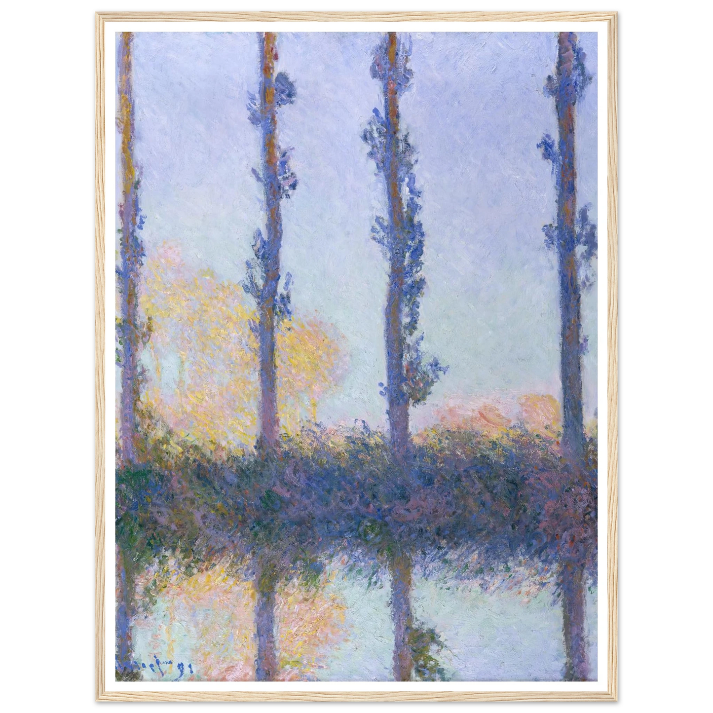 The Four Trees (1891) Art Print | Claude Monet-Quipham Collections