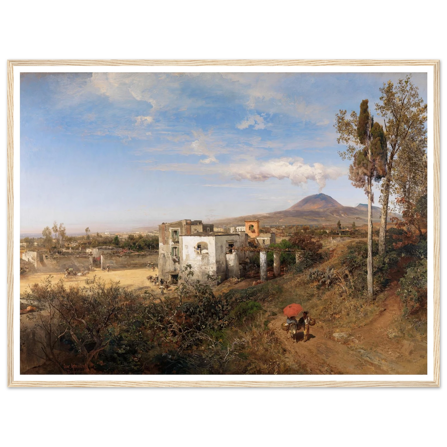 Landschaft bei Pompeji (1863) Art Print | Oswald Achenbach-Quipham Collections