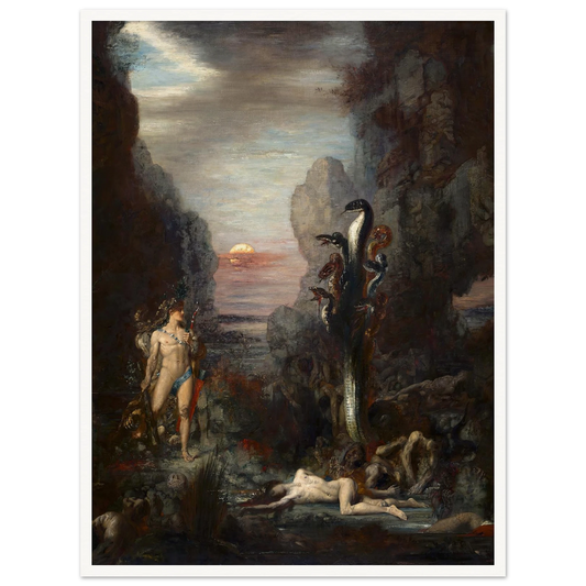 Hercules and The Lernaean Hydra (1875) Art Print | Gustave Moreau-Quipham Collections