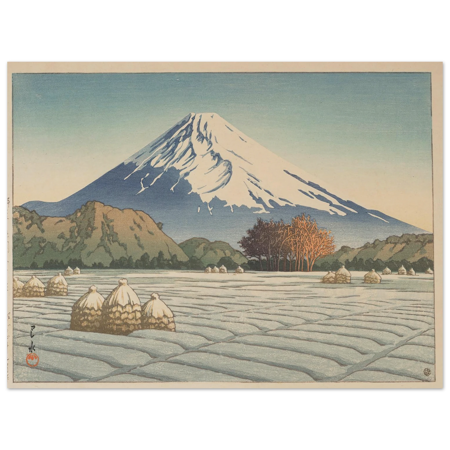 Izu Nagaoka shimo no asa (Frosty morning in Nagaoka, Izu) (1939) Art Print | Kawase Hasui-Quipham Collections
