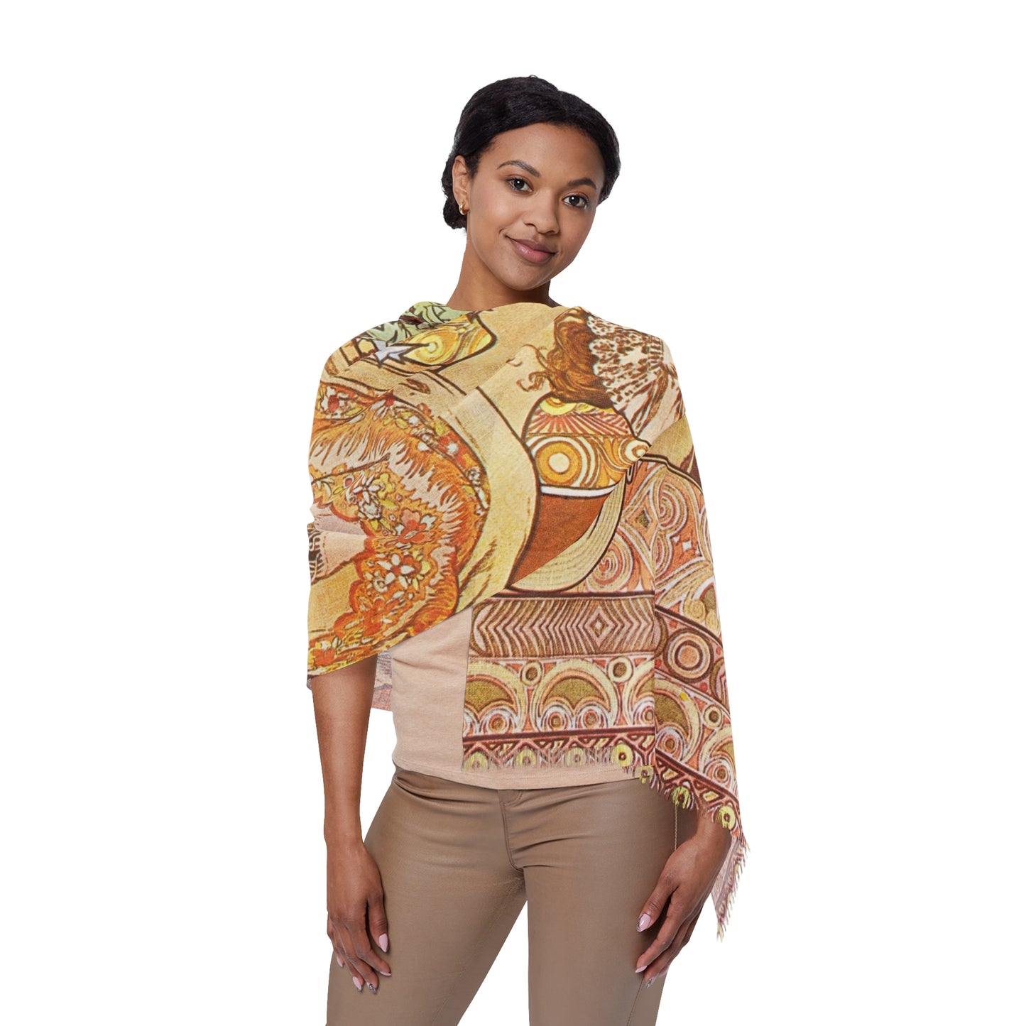 Chardon de greves | Alphonse Mucha Scarf – Art Nouveau Scarf - - 27" × 71'' -