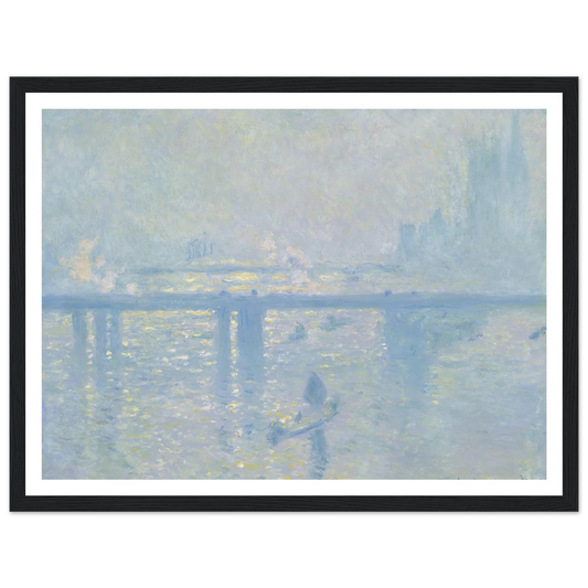 Charing Cross Bridge (1899) Art Print | Claude Monet - Framed Poster - 30x40 cm / 12x16″ - Black frame