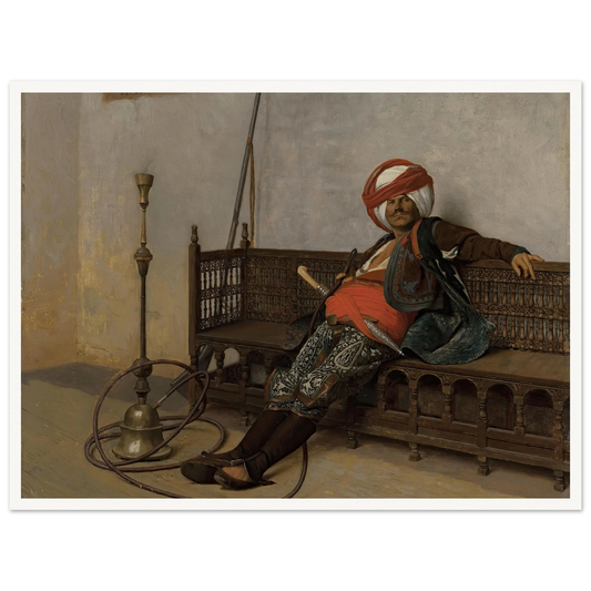 Chef arnaute Art Print | Jean Leon Gerome - Framed Poster - 30x40 cm / 12x16″ - Black frame