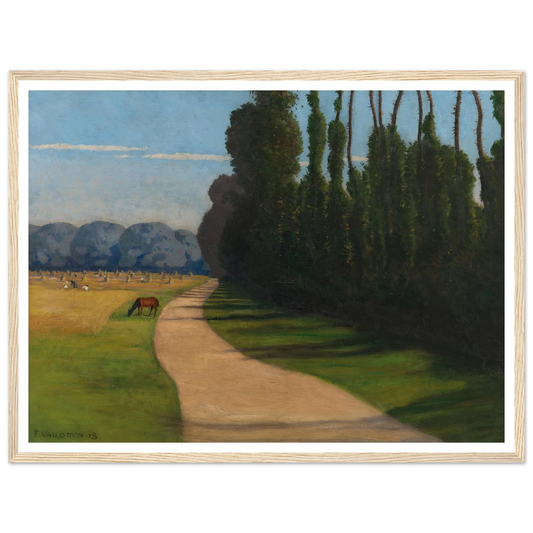 Chemin de la Croix-Rouge (1918) Art Print | Felix Vallotton - Framed Poster - 30x40 cm / 12x16″ - Black frame