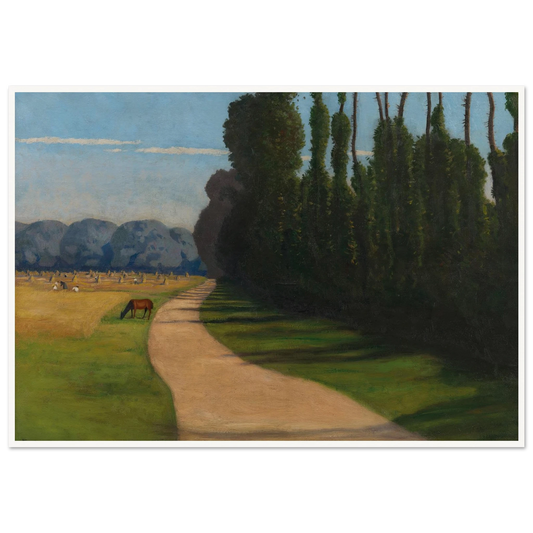 Chemin de la Croix-Rouge (1918) Art Print | Felix Vallotton - Framed Poster - 30x40 cm / 12x16″ - Black frame