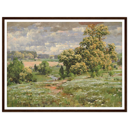 Chestnut Trees In Bloom Art Print | William Henry Holmes - Framed Poster - 30x40 cm / 12x16″ - Black frame