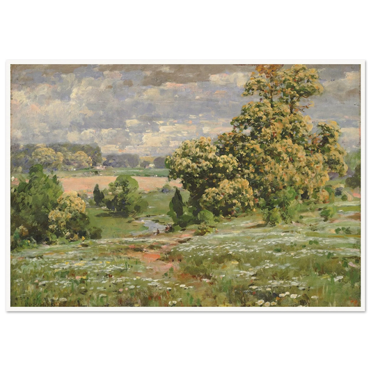 Chestnut Trees In Bloom Art Print | William Henry Holmes - Framed Poster - 30x40 cm / 12x16″ - Black frame