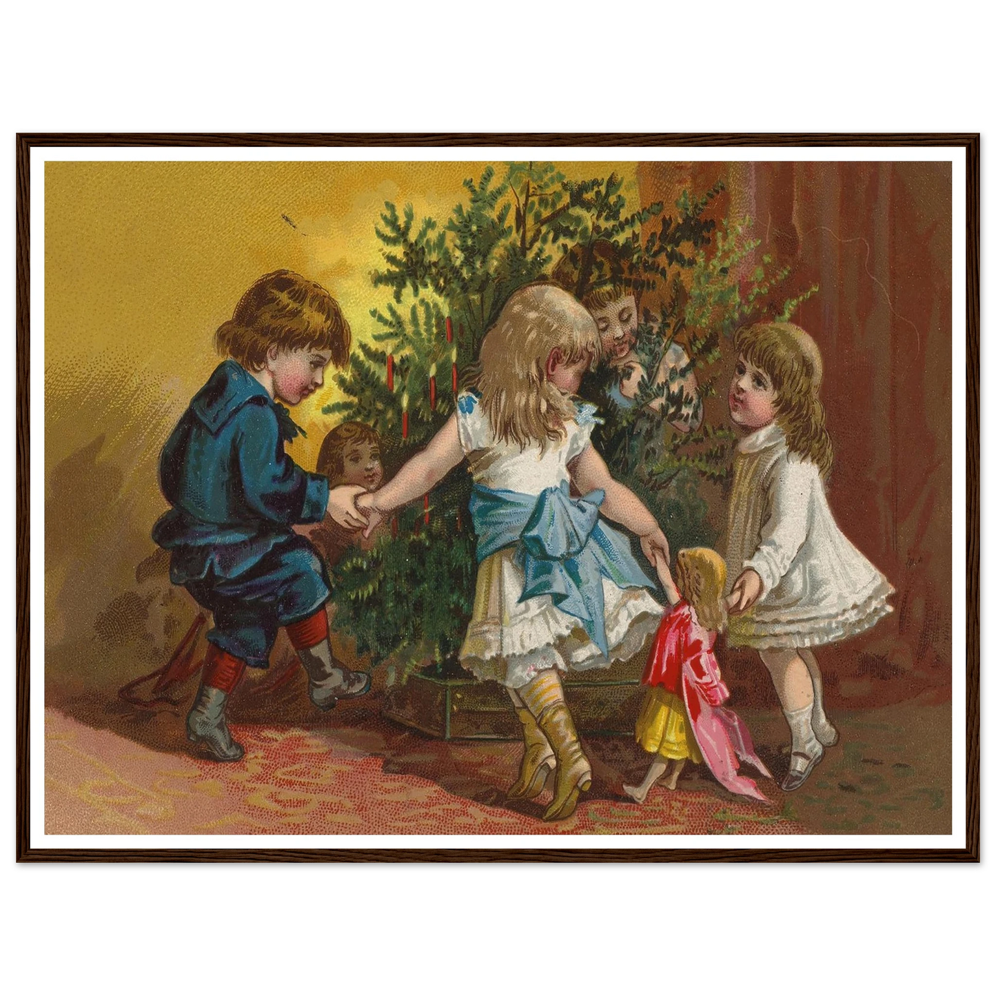 Children Circle Of Friends - Framed Poster - 30x40 cm / 12x16″ - Black frame