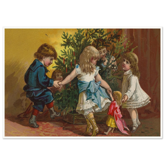 Children Circle Of Friends - Framed Poster - 30x40 cm / 12x16″ - Black frame