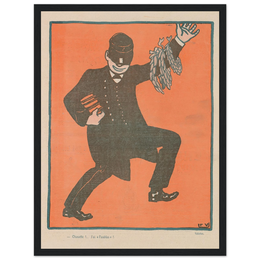 Choutte!..J’ai Faublas (1903) Art Print | Felix Vallotton - Framed Poster - 30x40 cm / 12x16″ - Black frame