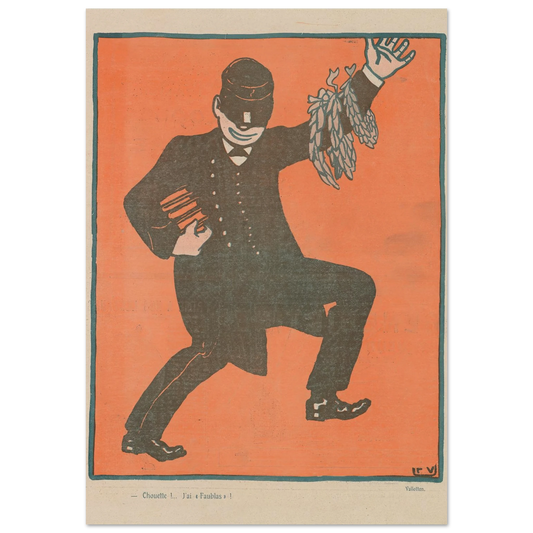 Choutte!..J’ai Faublas (1903) Art Print | Felix Vallotton - Framed Poster - 30x40 cm / 12x16″ - Black frame